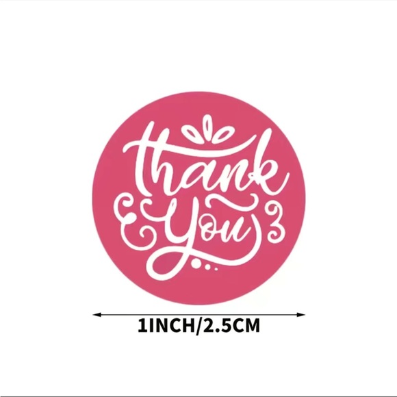 100 thank you stickers multicolor - Picture 2 of 3